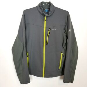 Eddie Bauer First Ascent Sandstone Fleece Full Zip Jacket Sz L Gray Outdoor